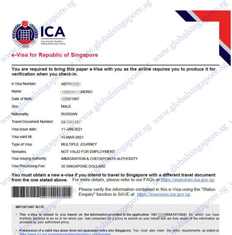 travel agency singapore visa application